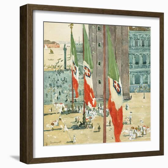 Piazza di San Marco, c.1898–99-Maurice Brazil Prendergast-Framed Giclee Print