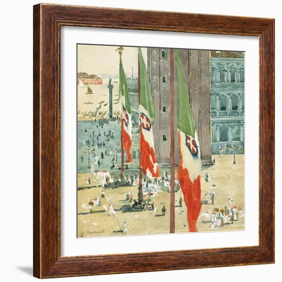 Piazza di San Marco, c.1898–99-Maurice Brazil Prendergast-Framed Giclee Print