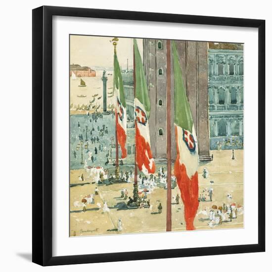 Piazza di San Marco, c.1898–99-Maurice Brazil Prendergast-Framed Giclee Print
