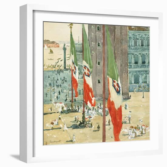 Piazza di San Marco, c.1898–99-Maurice Brazil Prendergast-Framed Giclee Print