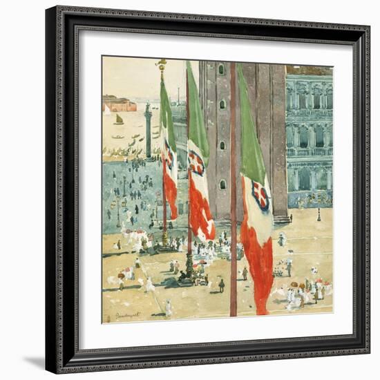 Piazza di San Marco, c.1898–99-Maurice Brazil Prendergast-Framed Giclee Print