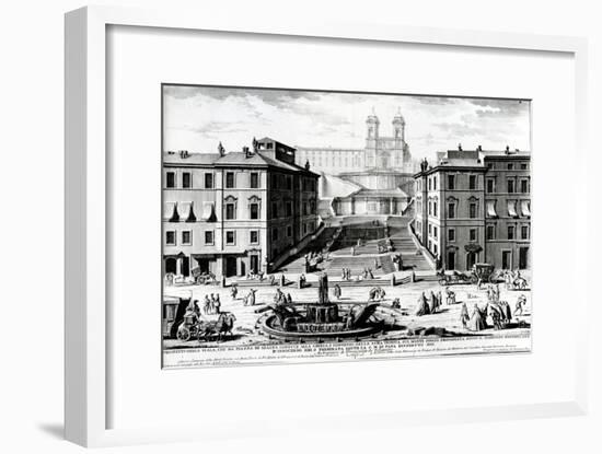 Piazza Di Spagna, C.1740 (Engraving)-Giuseppe Vasi-Framed Giclee Print