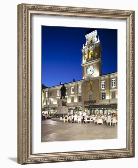 Piazza Garibaldi and Palazzo Del Govenatore at Dusk, Parma, Emilia Romagna, Italy, Europe-Frank Fell-Framed Photographic Print