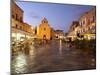 Piazza Matrice at Dusk, Trapani, Favignana Island, Sicily, Italy, Europe-Vincenzo Lombardo-Mounted Photographic Print