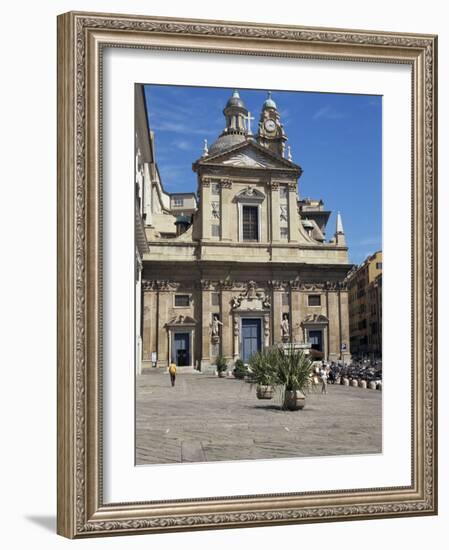 Piazza Matteotti, Genoa (Genova), Liguria, Italy-Sheila Terry-Framed Photographic Print