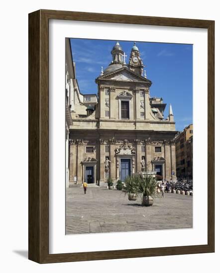 Piazza Matteotti, Genoa (Genova), Liguria, Italy-Sheila Terry-Framed Photographic Print