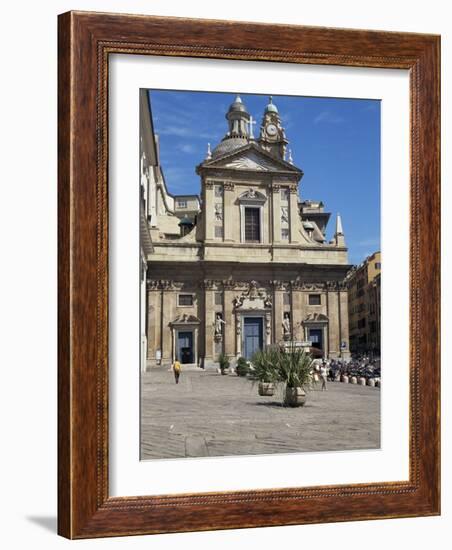 Piazza Matteotti, Genoa (Genova), Liguria, Italy-Sheila Terry-Framed Photographic Print