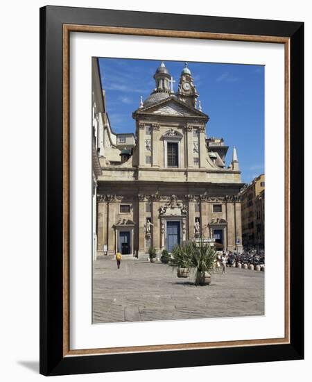 Piazza Matteotti, Genoa (Genova), Liguria, Italy-Sheila Terry-Framed Photographic Print