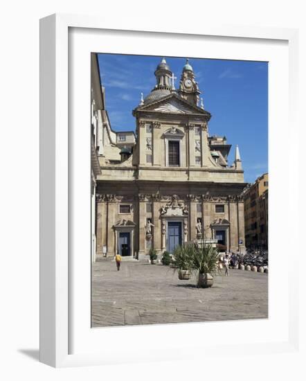 Piazza Matteotti, Genoa (Genova), Liguria, Italy-Sheila Terry-Framed Photographic Print