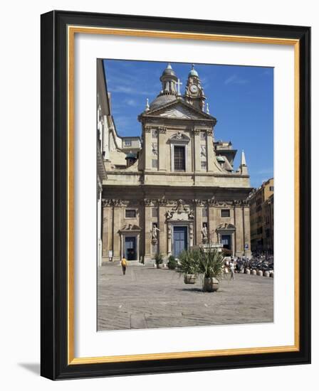 Piazza Matteotti, Genoa (Genova), Liguria, Italy-Sheila Terry-Framed Photographic Print