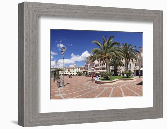 Piazza Matteotti, Porto Azzuro, Island of Elba, Livorno Province, Tuscany, Italy-Markus Lange-Framed Photographic Print