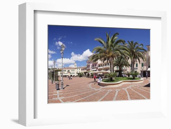 Piazza Matteotti, Porto Azzuro, Island of Elba, Livorno Province, Tuscany, Italy-Markus Lange-Framed Photographic Print