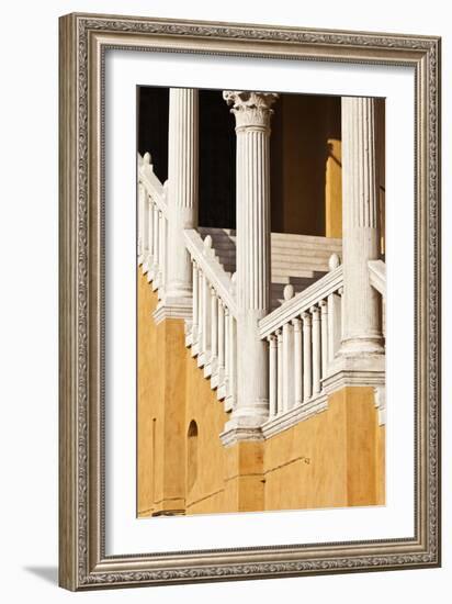 Piazza Municipale 15th Century Gala Staircase Ferrara Emilia-Romagna Italy-Julian Castle-Framed Photo