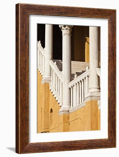 Piazza Municipale 15th Century Gala Staircase Ferrara Emilia-Romagna Italy-Julian Castle-Framed Photo