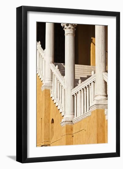 Piazza Municipale 15th Century Gala Staircase Ferrara Emilia-Romagna Italy-Julian Castle-Framed Photo