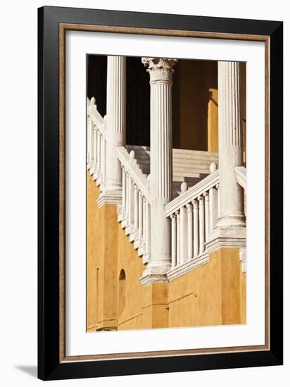 Piazza Municipale 15th Century Gala Staircase Ferrara Emilia-Romagna Italy-Julian Castle-Framed Photo