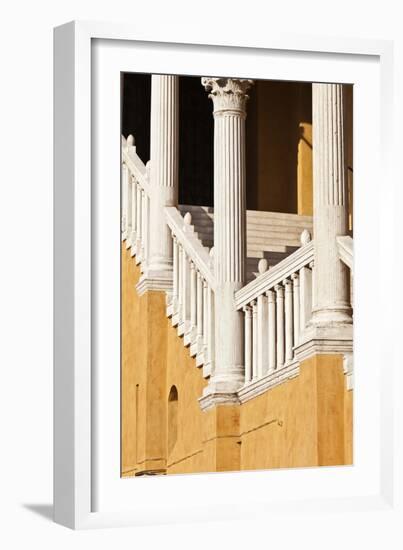 Piazza Municipale 15th Century Gala Staircase Ferrara Emilia-Romagna Italy-Julian Castle-Framed Photo