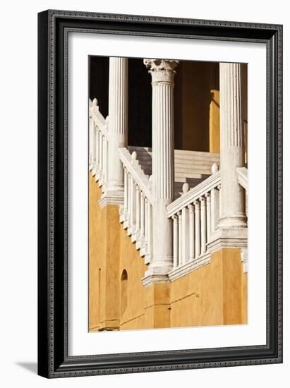 Piazza Municipale 15th Century Gala Staircase Ferrara Emilia-Romagna Italy-Julian Castle-Framed Photo