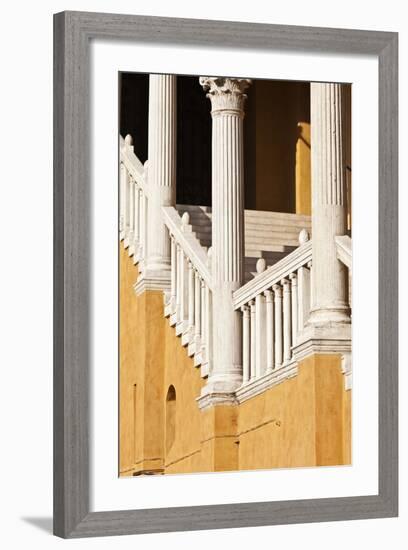 Piazza Municipale 15th Century Gala Staircase Ferrara Emilia-Romagna Italy-Julian Castle-Framed Photo
