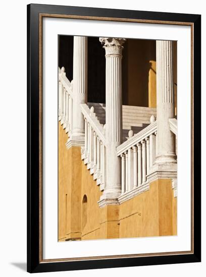 Piazza Municipale 15th Century Gala Staircase Ferrara Emilia-Romagna Italy-Julian Castle-Framed Photo