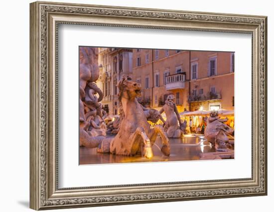 Piazza Navona in Rome, Lazio, Italy, Europe-Julian Elliott-Framed Photographic Print