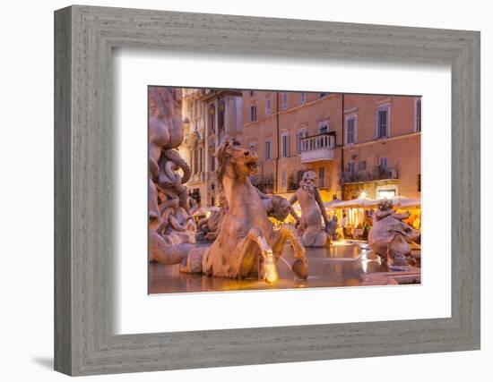 Piazza Navona in Rome, Lazio, Italy, Europe-Julian Elliott-Framed Photographic Print