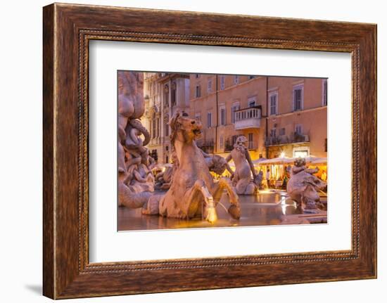 Piazza Navona in Rome, Lazio, Italy, Europe-Julian Elliott-Framed Photographic Print