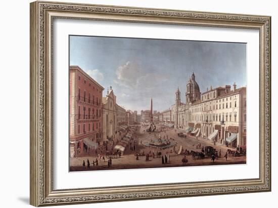 Piazza Navona, Roma-Antonio Joli-Framed Giclee Print