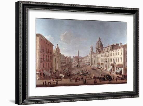 Piazza Navona, Roma-Antonio Joli-Framed Giclee Print