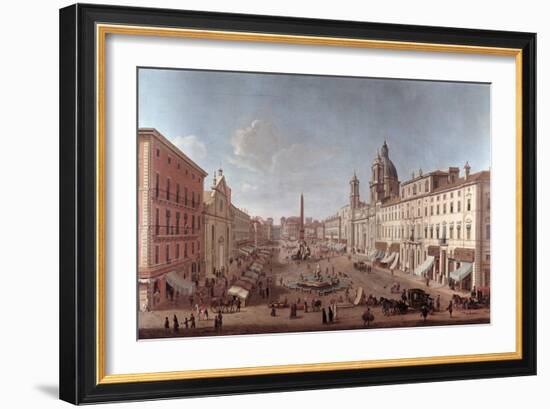 Piazza Navona, Roma-Antonio Joli-Framed Giclee Print