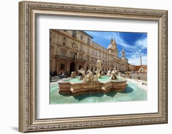 Piazza Navona, Rome. Italy-Iakov Kalinin-Framed Photographic Print