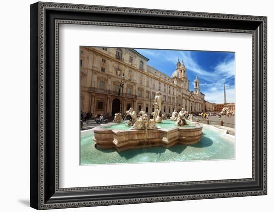 Piazza Navona, Rome. Italy-Iakov Kalinin-Framed Photographic Print