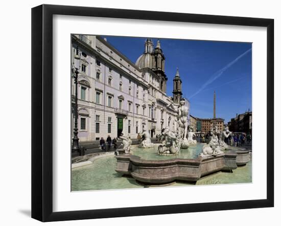Piazza Navona, Rome, Lazio, Italy-John Miller-Framed Photographic Print