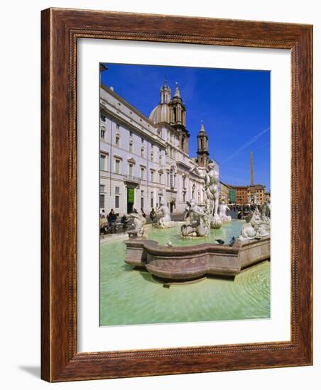 Piazza Navona, Rome, Lazio, Italy-John Miller-Framed Photographic Print