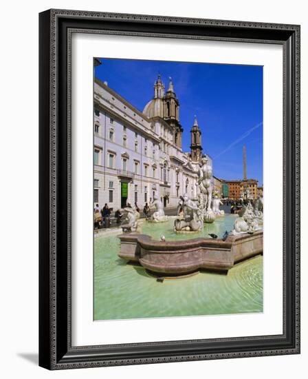 Piazza Navona, Rome, Lazio, Italy-John Miller-Framed Photographic Print