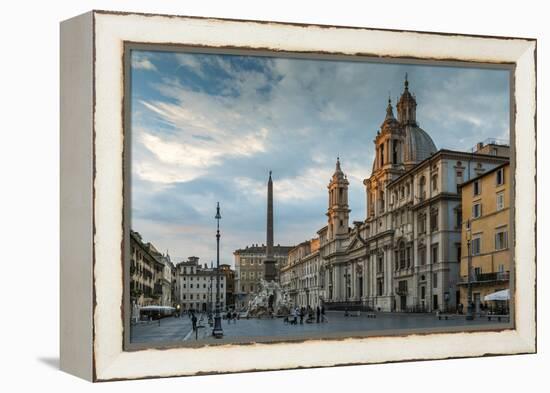 Piazza Navona, Rome, Lazio, Italy-Stefano Politi Markovina-Framed Premier Image Canvas