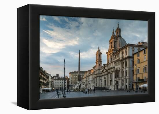 Piazza Navona, Rome, Lazio, Italy-Stefano Politi Markovina-Framed Premier Image Canvas