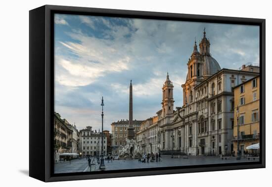 Piazza Navona, Rome, Lazio, Italy-Stefano Politi Markovina-Framed Premier Image Canvas