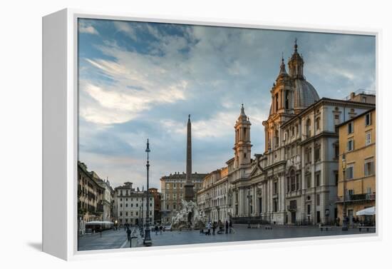 Piazza Navona, Rome, Lazio, Italy-Stefano Politi Markovina-Framed Premier Image Canvas