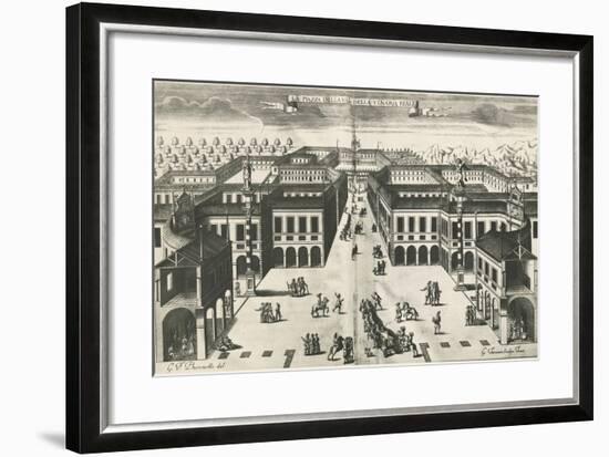 Piazza of Venaria Reale-null-Framed Giclee Print