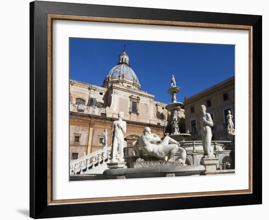 Piazza Pretoria, Palermo, Sicily, Italy, Europe-Stuart Black-Framed Photographic Print