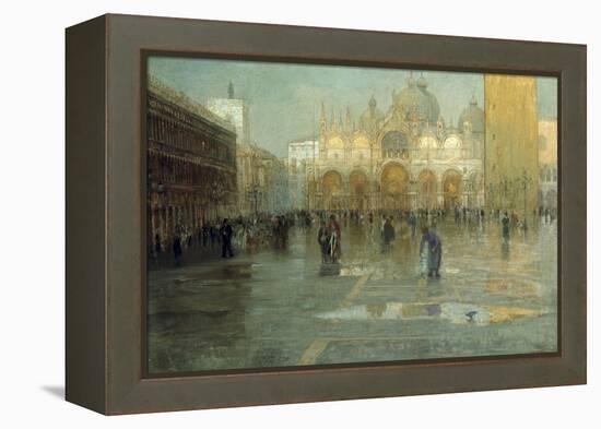 Piazza San Marco after the Rain, Venice, 1914-Pietro Fragiacomo-Framed Premier Image Canvas