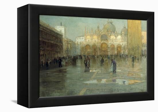 Piazza San Marco after the Rain, Venice, 1914-Pietro Fragiacomo-Framed Premier Image Canvas