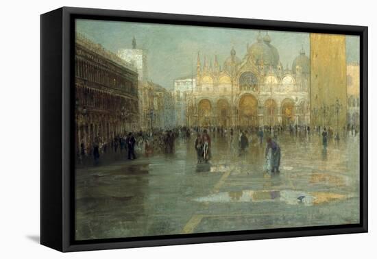 Piazza San Marco after the Rain, Venice, 1914-Pietro Fragiacomo-Framed Premier Image Canvas