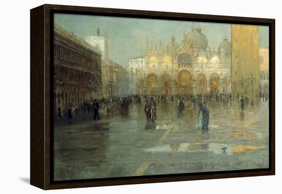 Piazza San Marco after the Rain, Venice, 1914-Pietro Fragiacomo-Framed Premier Image Canvas