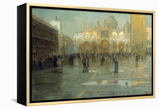 Piazza San Marco after the Rain, Venice, 1914-Pietro Fragiacomo-Framed Premier Image Canvas