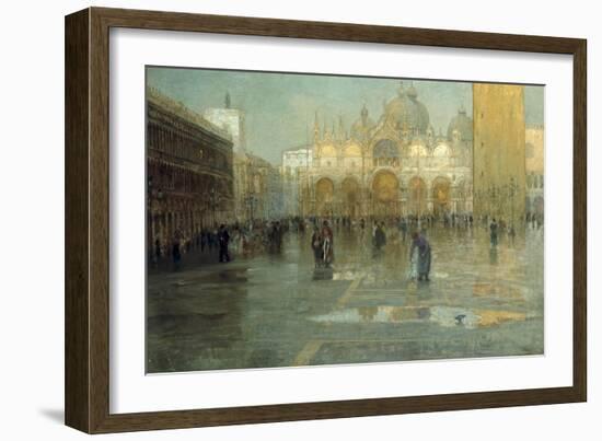 Piazza San Marco after the Rain, Venice, 1914-Pietro Fragiacomo-Framed Giclee Print