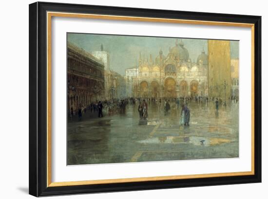 Piazza San Marco after the Rain, Venice, 1914-Pietro Fragiacomo-Framed Giclee Print