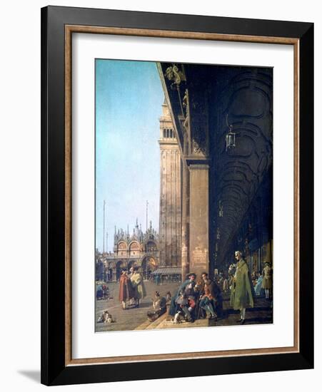 Piazza San Marco and the Colonnade, 1756-Canaletto-Framed Giclee Print