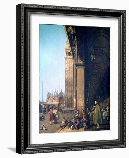 Piazza San Marco and the Colonnade, 1756-Canaletto-Framed Giclee Print